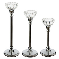 Набор из 3-х подсвечников, L20,5 W11 H33/27,5 см оптом