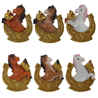 Магнит "Лошадка с подковой", L4,5 W1,5 H5,5 см, 6в. оптом