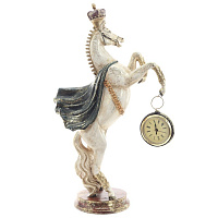 Фигурка декоративная "Лошадь" с часами D5см, (LR44x1), L22 W11 H39,5 см оптом