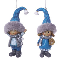 Фигурка декоративная подвесная "Дети",  L6 W5 H13 см, 2в. оптом