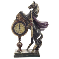 Фигурка декоративная "Лошадь" с часами  D7см, (AAx1 н/п), L24 W9,5 H34,5 см оптом