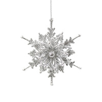 Украшение новогоднее "Снежинка", L10,5 W4 H12 см оптом