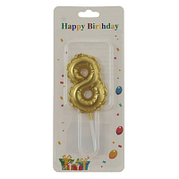 Свеча для торта "Цифра 8", L3,5 W1 H9 см оптом