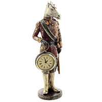Фигурка декоративная "Лошадь" с часами D5см, (LR44x1), L10,5 W8 H31,5 см оптом
