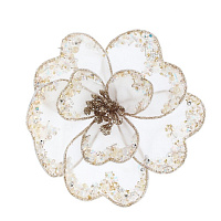 Цветок искусственный "Магнолия" (на клипсе), L15 W15 H8 см оптом