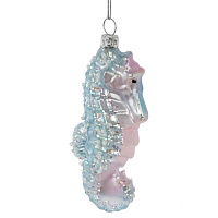Украшение новогоднее "Морской конек, L5 W3 H13 см оптом