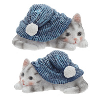 Фигурка декоративная "Котенок", L10 W6,5 H5,5 см, 2в. оптом