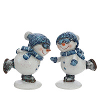 Фигурка декоративная "Снеговик", 2в., L5 W3,5 H6,5 оптом