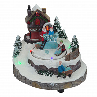 Фигурка декоративная "Рождество" (подсветка, движение, 3xAA, н/п), L18 W16,5 H16 см оптом