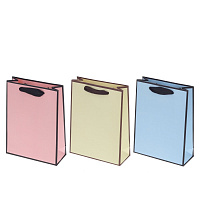 Пакет подарочный (бумага 230г/м2, блок микс 12шт), L15 W6 H20 см, 3в. оптом