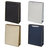 Пакет подарочный (бумага 230г/м2, блок микс 12шт), L30 W12 H40 см, 4в. оптом