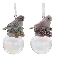 Изделие декоративное подвесное "Птичка", L4,5 W4,5 H7,5 см, 2в. оптом