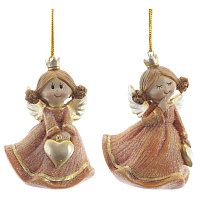 Фигурка декоративная подвесная "Ангел",   L5 W4,5 H7 см, 2в. оптом