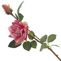 Цветок искусственный "Роза" (Real Touch), L18 W16 H68 см оптом