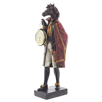 Фигурка декоративная "Лошадь" с часами D5см, (LR44x1), L11,5 W11 H36 см оптом