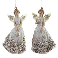 Фигурка декоративная подвесная "Ангел",   L5 W3,5 H9,5 см, 2в. оптом