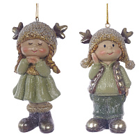 Фигурка декоративная "Дети",  L5 W3 H9,5 см, 2в. оптом