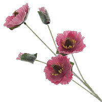 Цветок искусственный "Мак" (Real Touch), L15 W13 H70 см оптом