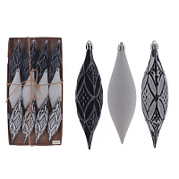 Набор из 12-ти шт: Украшение новогоднее "Капля", L33 W4 H16 см оптом