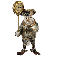 Фигурка декоративная с часами "Попугай" (LR44х1 н/п), L12 W14 H22,5 см оптом