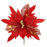 Цветок искусственный "Пуансеттия", L35 W35 H39 см оптом
