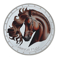 Изделие декоративное "Монета Лошадь", L4,5 W4,5 H0,5 см оптом