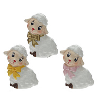 Фигурка декоративная "Овечка", 3в., L4 W3 H5,5 см, 3в. оптом
