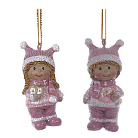 Фигурка декоративная подвесная "Дети",  L3 W2,5 H6,5 см, 2в. оптом