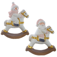 Фигурка декоративная "Дед Мороз", "Снеговик", L20 W8 H25 см, 2в. оптом