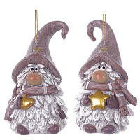 Фигурка декоративная подвесная "Гном",  L5,5 W5 H10 см, 2в. оптом