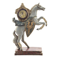 Фигурка декоративная "Лошадь" с часами  D8см, (AAx1 н/п), L31,5 W14 H45,5 см оптом