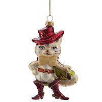 Украшение новогоднее "Кот в сапогах", L9 W5 H15 см оптом