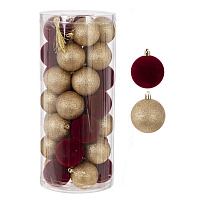 Набор из 35шт Украшение новогоднее "Шар", D 6 см, L16 W16 H36 см оптом