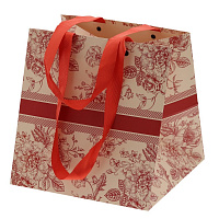 Пакет подарочный M (бумага 250г/м2, блок 12шт), L25 W25 H26 см оптом