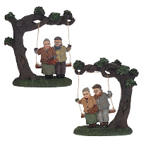 Фигурка декоративная "Бабушка с дедушкой", L19 W8 H20,5 см, 2в. оптом