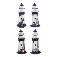 Фигурка декоративная "Маяк" (подсветка 3xLR44) , L11,5 W10 H26,5 см . 4в. оптом