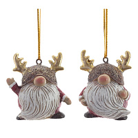 Фигурка декоративная подвесная "Гном",   L4 W3,5 H5 см, 2в. оптом