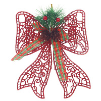 Украшение новогоднее "Бант", L18 W2 H23 см оптом