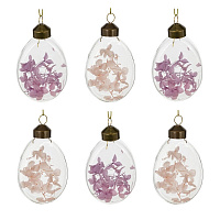 Набор из 6-ти изделий декоративных подвесных "Яйцо пасхальное" (6*3*10), L19 W21,5 H3 см оптом