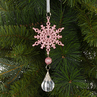 Украшение новогоднее "Снежинка", L9 W2 H16 см Украшение новогоднее "Снежинка", L9 W2 H16 см оптом