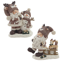Фигурка декоративная "Дед Мороз", L11 W7 H12 см, 2в. оптом