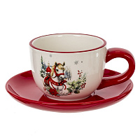 Набор чашка и блюдце "Лошадь", 1, 175 мл, L15 W15 H7 см оптом