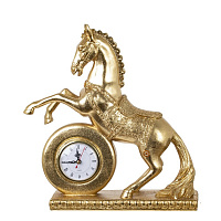 Фигурка декоративная "Лошадь" с часами (ААх1 н/п), L32 W9,5 H35 см оптом
