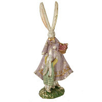 Фигурка декоративная "Зайчиха с зайчонком", L11,5 W9 H24,5 см оптом