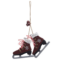 Изделиеи декоративное подвесное "Коньки", L11 W4 H10 см оптом