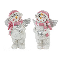 Фигурка декоративная "Снеговик", 2в., L4,5 W3,5 H6,5 см, 2в. оптом