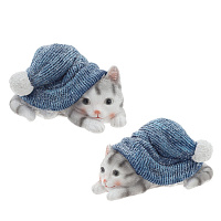 Фигурка декоративная "Котенок",  L13,5 W8 H7,5 см, 2в. оптом