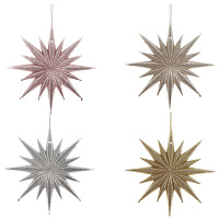 Изделие декоративное подвесное "Снежинка", L12 W1 H12 см, 4в. оптом