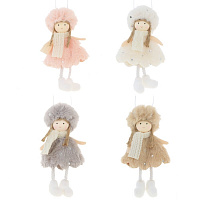 Изделие декоративное подвесное "Девочка", L9 W5 H14 см, 4в. оптом