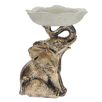Фигурка декоративная "Слон" с подставкой д/мелочей, L12 W11 H16 см оптом